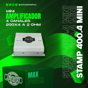 MINI AMPLIFICADOR 4 CANALES - STAMP-400.4